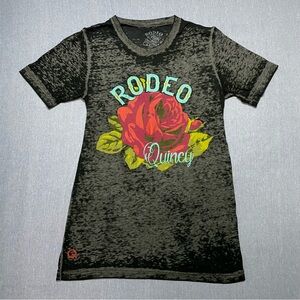 Rodeo Quincy Signature Logo Cotton Graphic Tee Size S